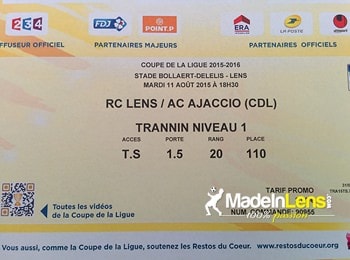 MadeInLens RC Lens AC Ajaccio CdL stade Bollaert Delelis