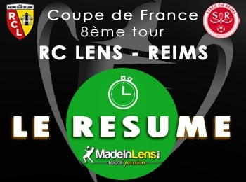 Coupe de France 8e Tour RC Lens Reims resume