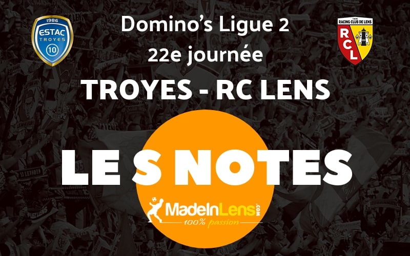 22 Troyes RC Lens Notes