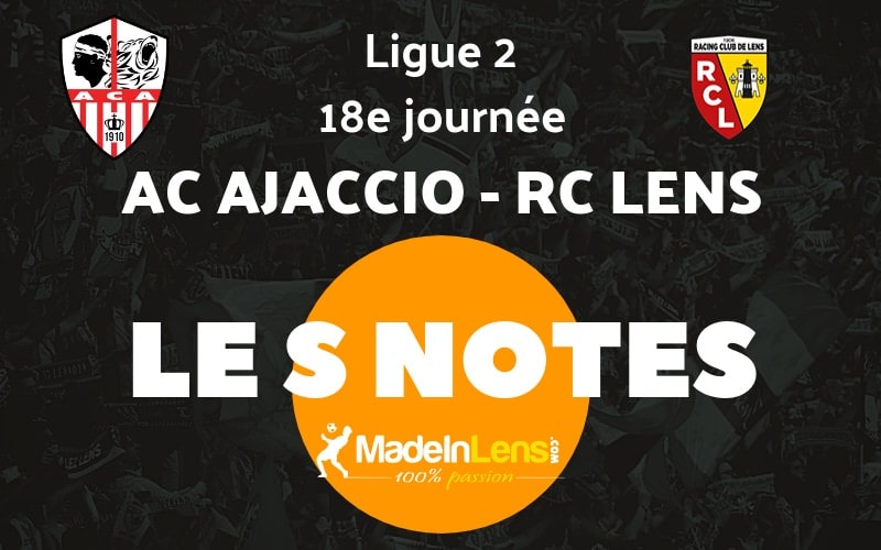 18 AC Ajaccio RC Lens notes