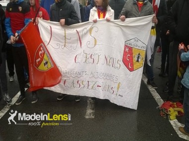 Manifestation supporters rc lens 26 02 2015