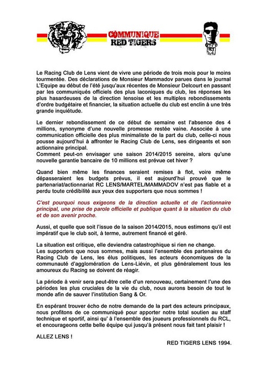 Red-Rigers-RC-Lens-communique-septembre-reponses