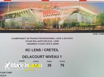 MadeInLens RC Lens US Creteil stade Bollaert Delelis