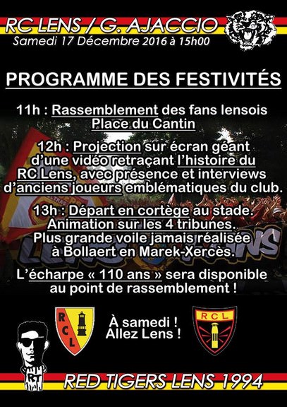 Red Tigers 110 ans decembre 2016