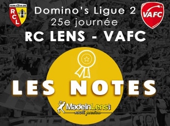 25 RC Lens Valenciennes VAFC notes