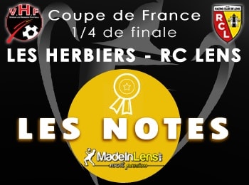 Coupe de France quarts Les Herbiers RC Lens notes