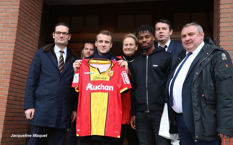 Emmanuel Macron Jacqueline Maquet RC Lens