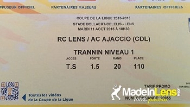 MadeInLens Lens Ajaccio CdL stade Bollaert Delelis