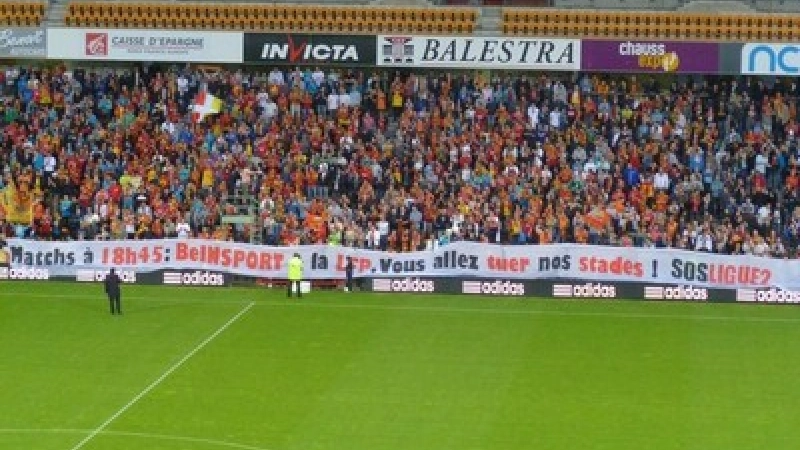 Stade élix Bollaert Banderole SOS Ligue BeIn Sport LFP horaires matchs