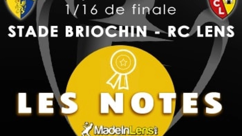 Coupe France 16e finale Saint Brieuc Lens Notes