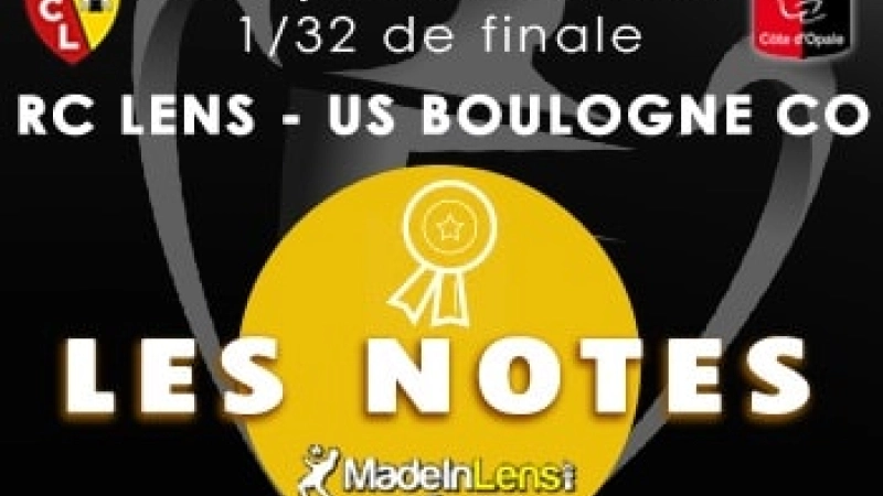 Coupe France 32e finale Lens Boulogne USBCO Notes